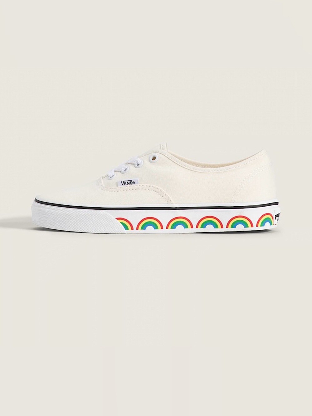 Vans Authentic Rainbow Sidewall Marshmallow Sneakers NIB Size 8